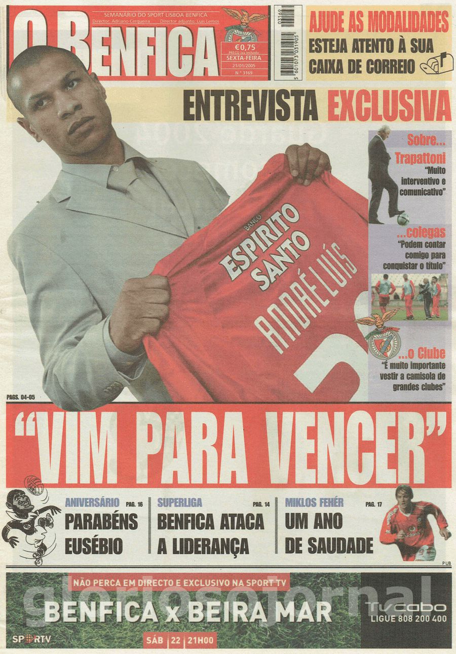 jornal o benfica 3169 2005-01-21